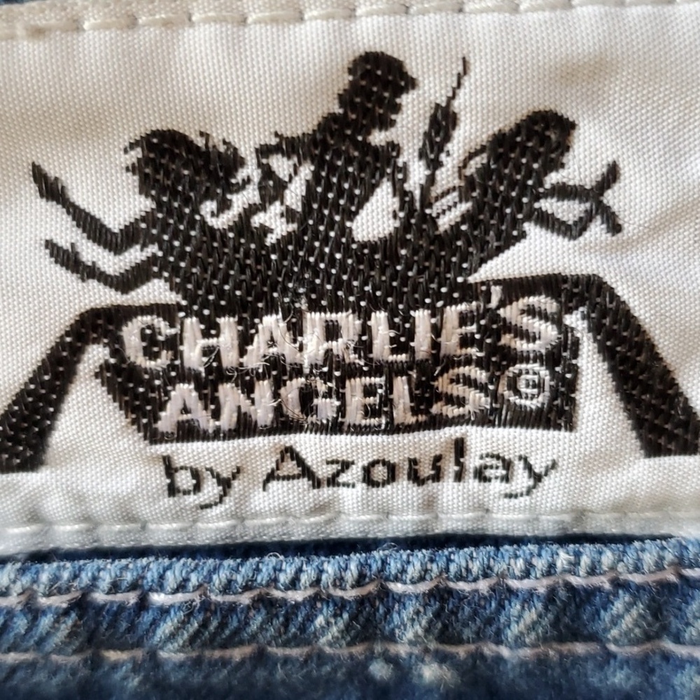 RARE 70'S Charlies ANGELS Jean Shorts Size 5 By Azoulay - Picture 2 of 8